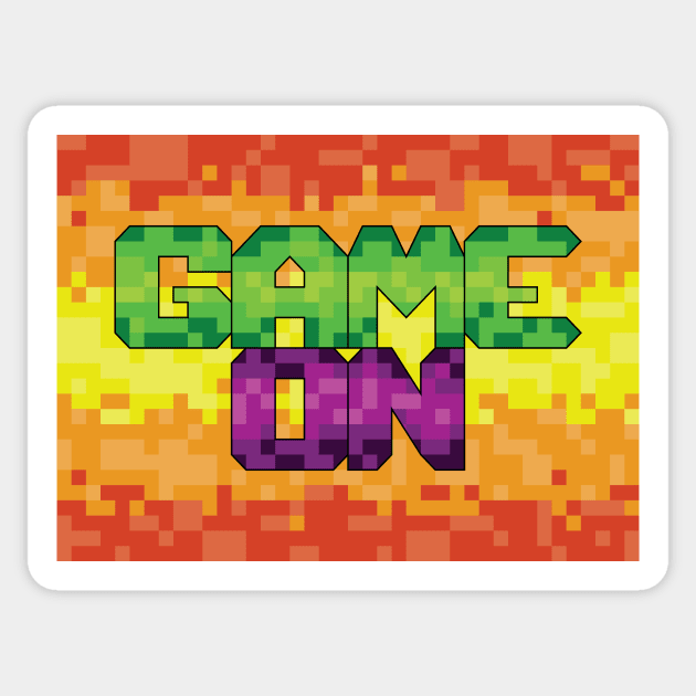 Game On Pixel Sticker by slice_of_pizzo